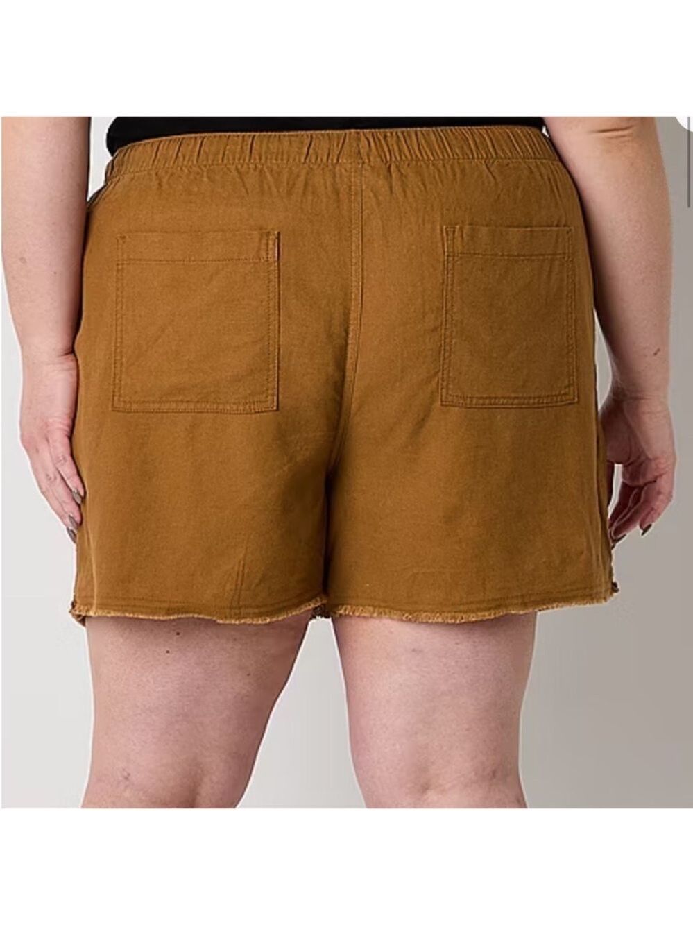 a.n.a. A New Approach brown pull on drawstring waist shorts Woman’s XL - Picture 10 of 11